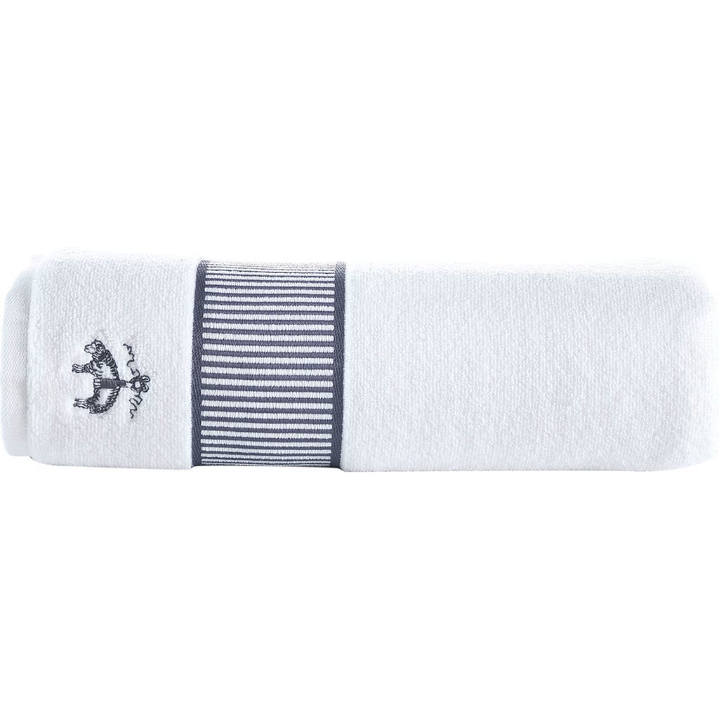 Brooks Brothers Fancy Border Turkish Cotton Bath Sheet In Anthracite