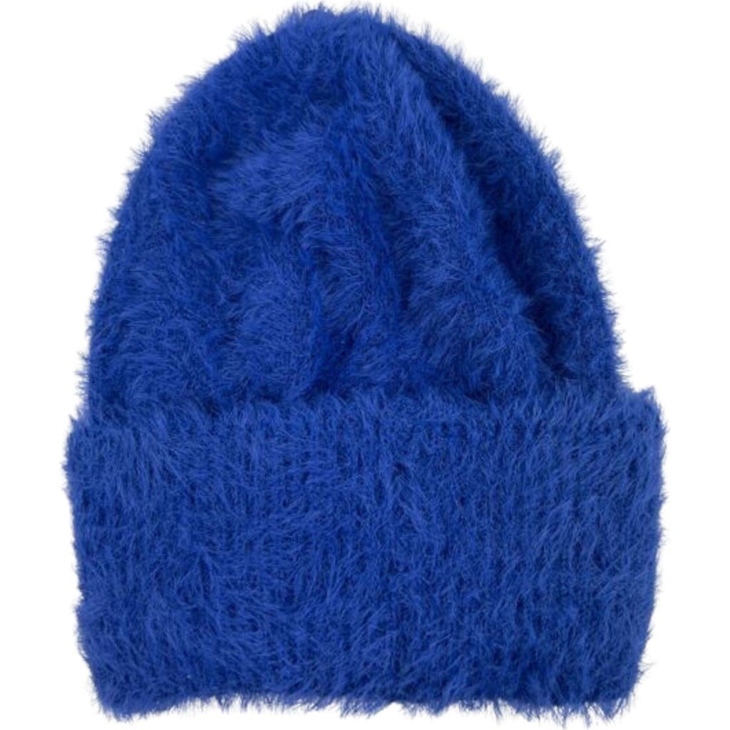 Marcus Adler Eyelash Knit Cuffed Beanie In Blue