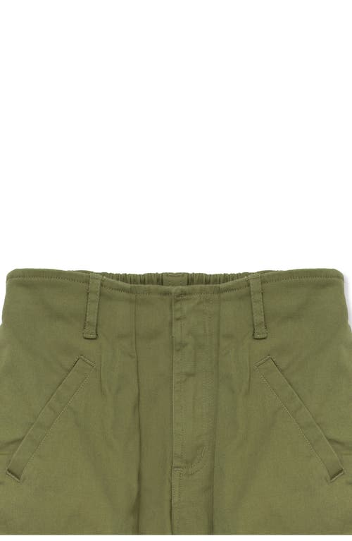 Shop Truce Kids' Stretch Cotton Cargo Pants In Olive