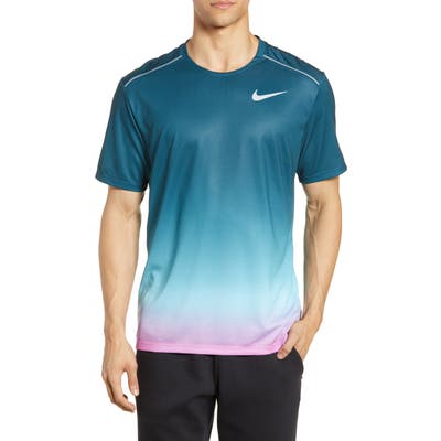 Nike Dri-Fit Miller Ombre Logo T-Shirt, Blue