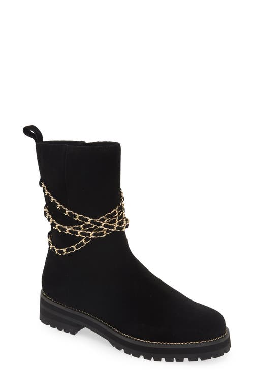 Cecelia New York Misunderstood Chain Boot in Black Suede at Nordstrom, Size 7.5