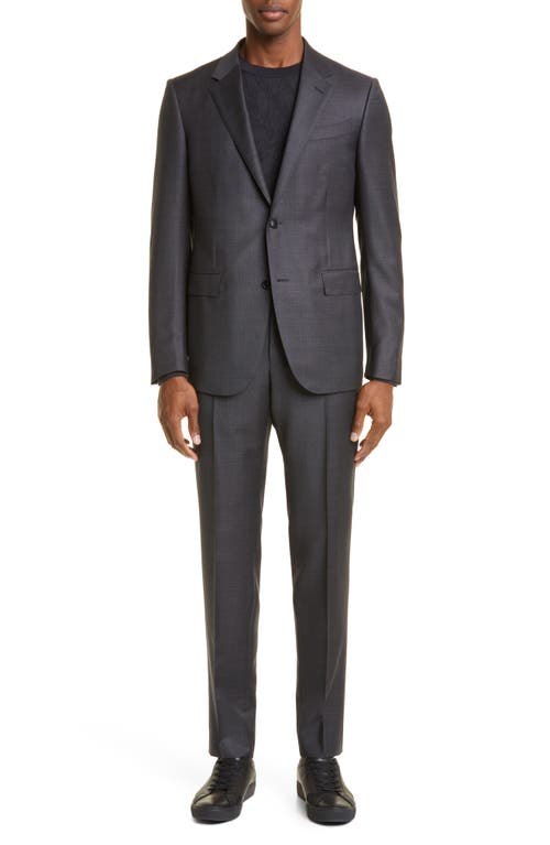 ZEGNA Trofeo Wool Suit Dk Gry Sld at Nordstrom, Us