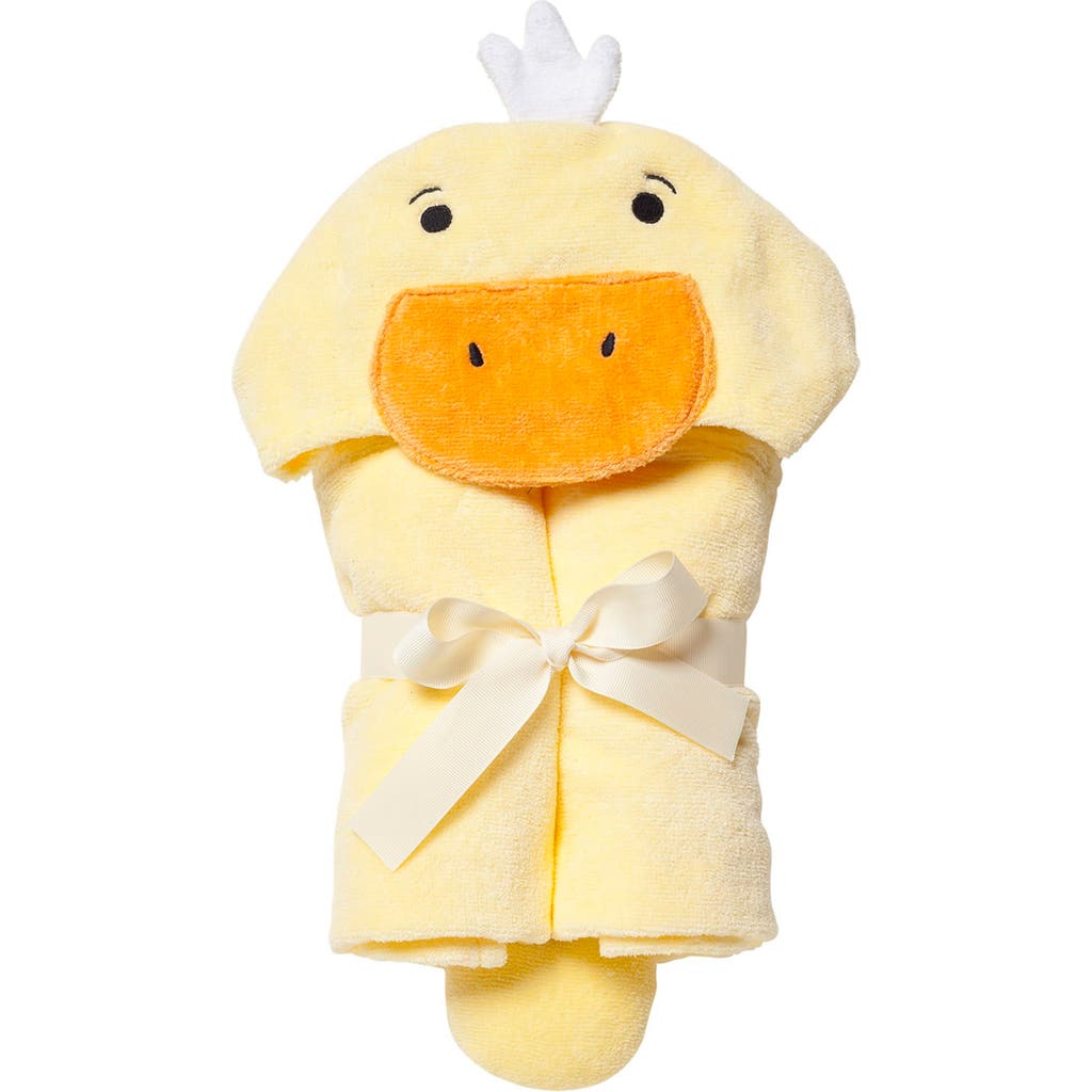 Elegant Baby Terry Velour Hooded Duck Towel In Duck