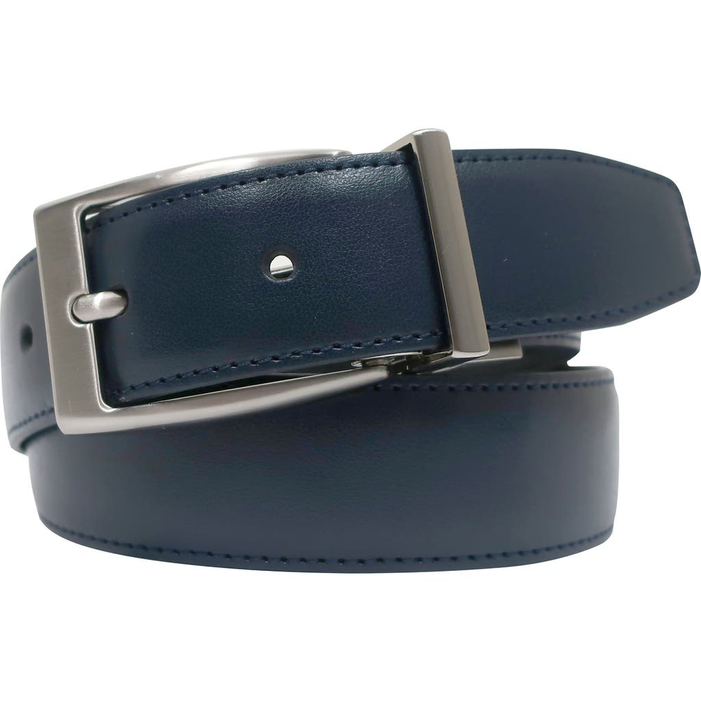 Boconi Reversible Leather Belt In Navy/black