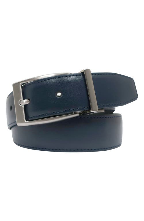 Shop Boconi Reversible Leather Belt In Navy/black
