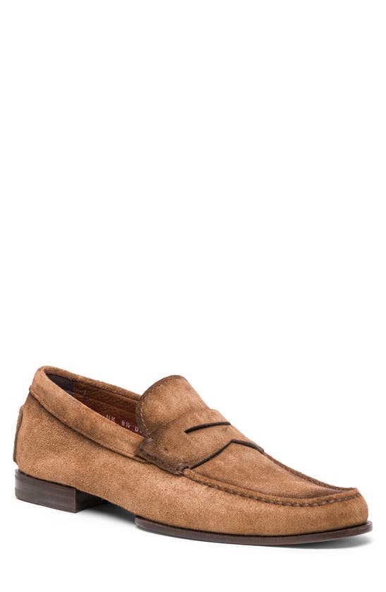 Santoni Dousing Penny Loafer In Brown