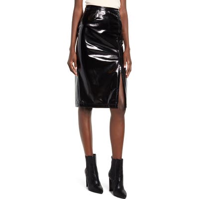 Blanknyc Getaway Car Faux Leather Pencil Skirt, Black
