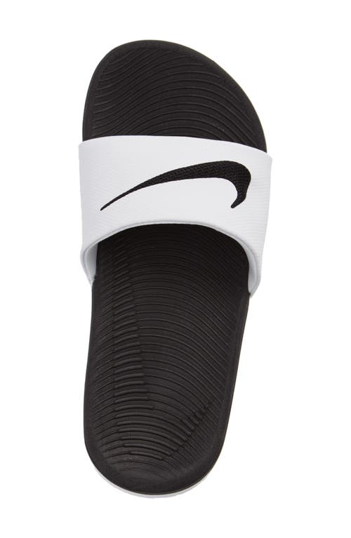 Shop Nike Kids' Kawa Sport Slide In White/black