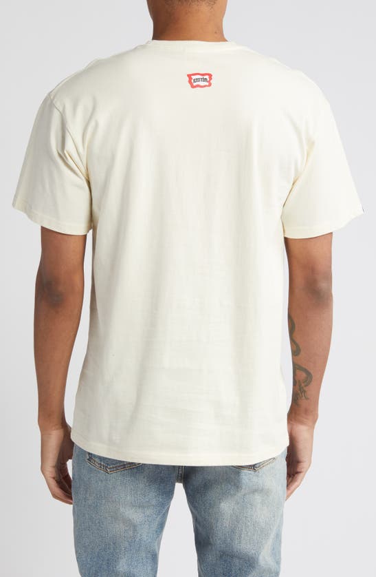 Shop Icecream Eight-ball Cotton Graphic T-shirt In Antique White