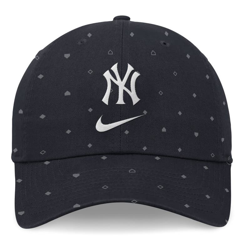 Shop Nike Navy New York Yankees Primetime Print Club Adjustable Hat