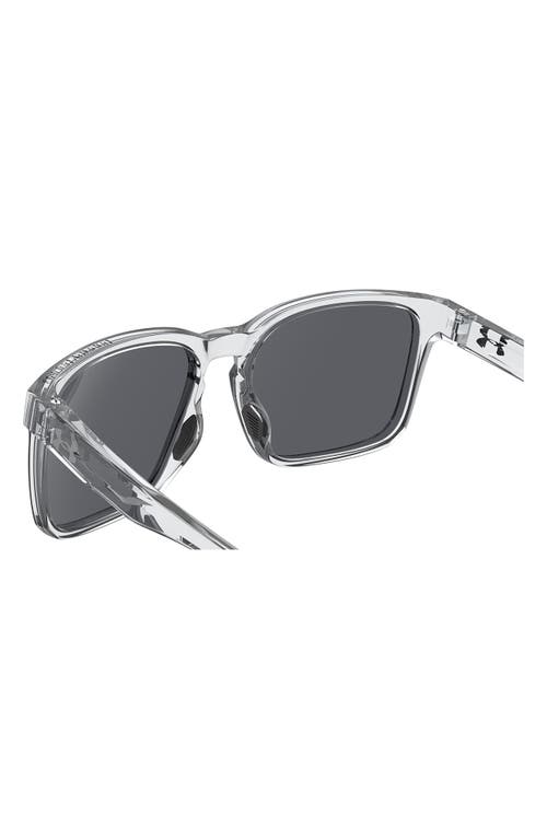 Under Armour Assist 57mm Square Sunglasses In Crystal/extra White Multi
