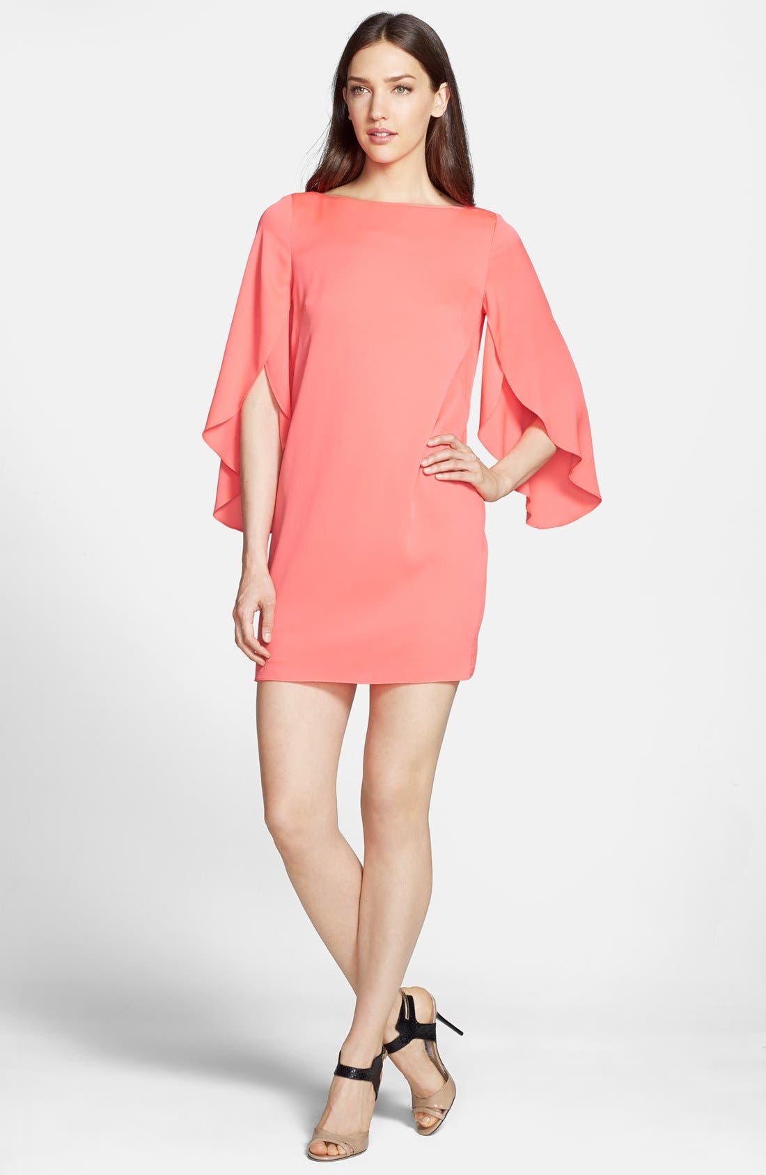 Milly Butterfly Sleeve Stretch Silk Dress Nordstrom