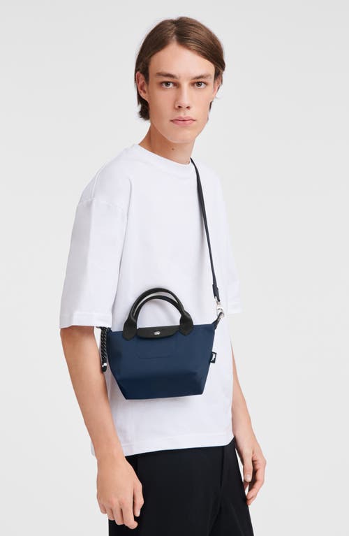 Shop Longchamp Le Pliage Small Crossbody Bag In Navy