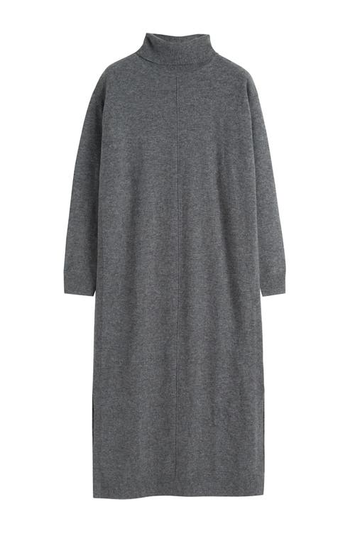 Shop Chinti & Parker Wool-cashmere Rollneck Dress In Grey