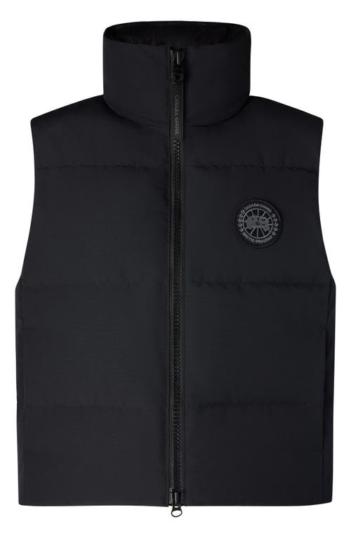 Canada Goose Down-filled Grandview Cropped Gilet In Black