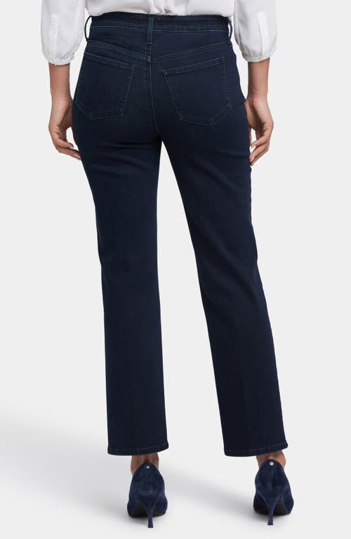 Shop Nydj Bailey High Waist Ankle Relaxed Straight Leg Jeans In Midnight Falls