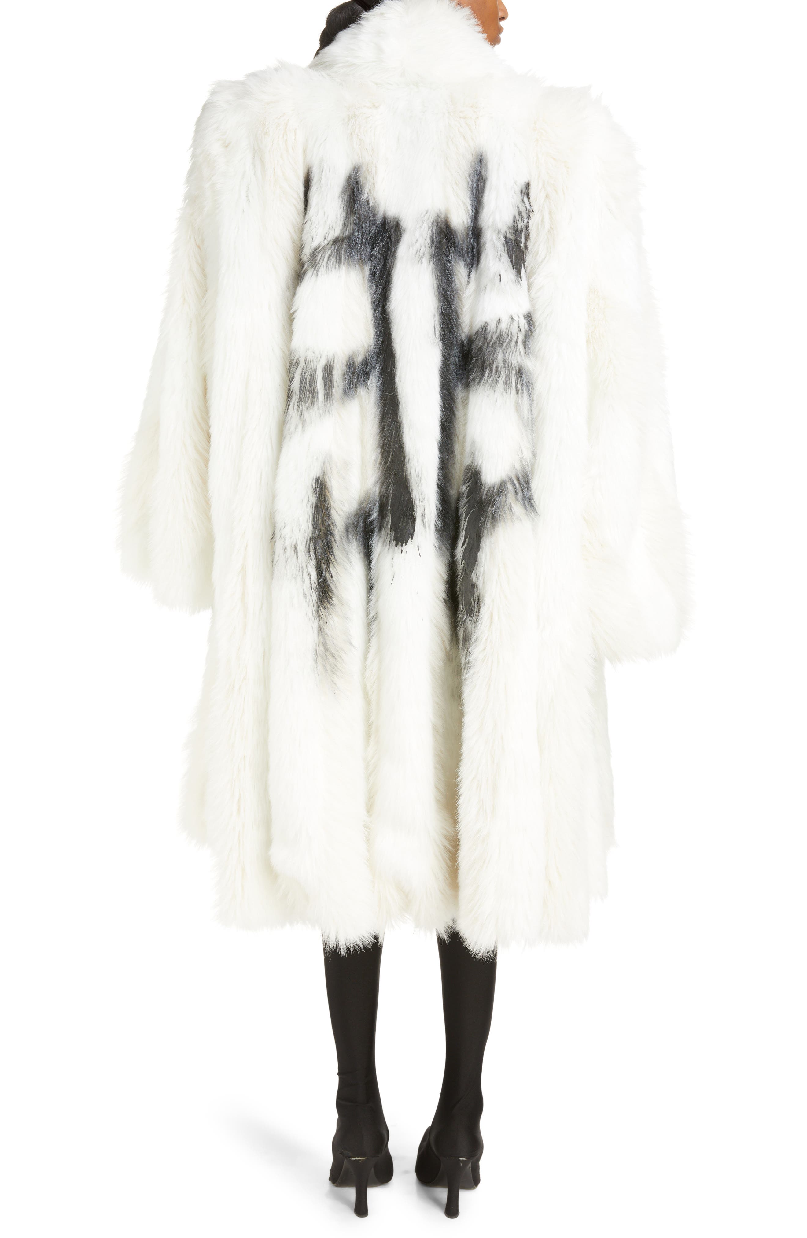 Balenciaga Graffiti Logo Faux Fur A 