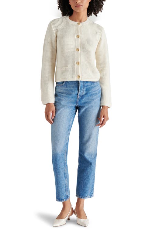 Shop Steve Madden Fantino Cardigan In Cream