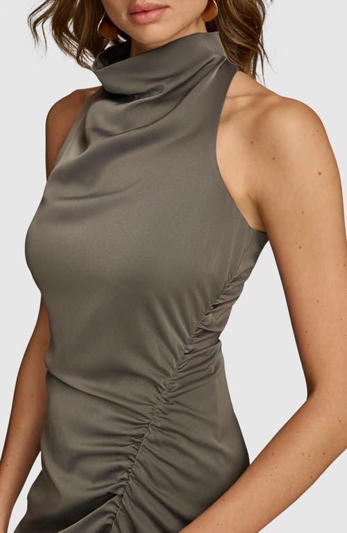 Shop Donna Karan New York Asymmetric Hem Dress In Iron