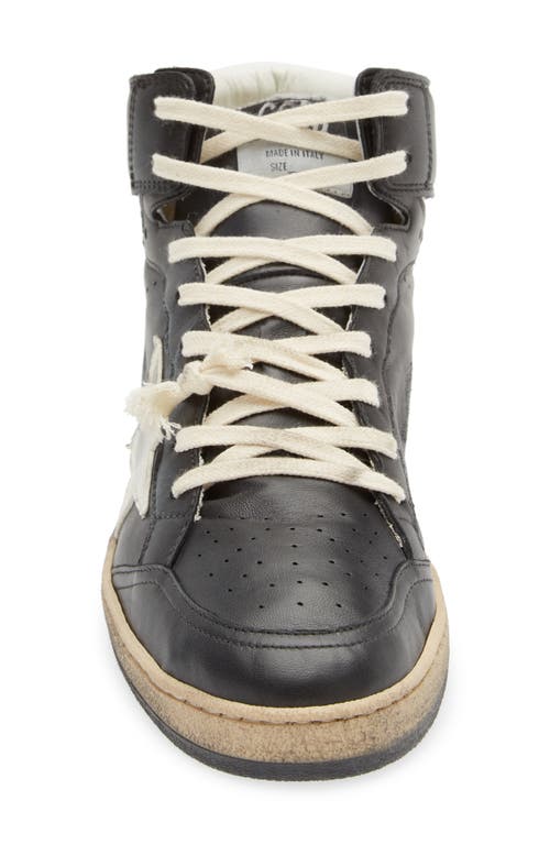 Golden Goose Black High-top Lace-up Sneakers In Black/white