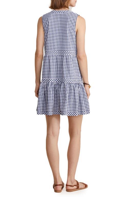 Shop Vineyard Vines Harbor Stripe Seersucker Sundress In Vineyard Navy/white