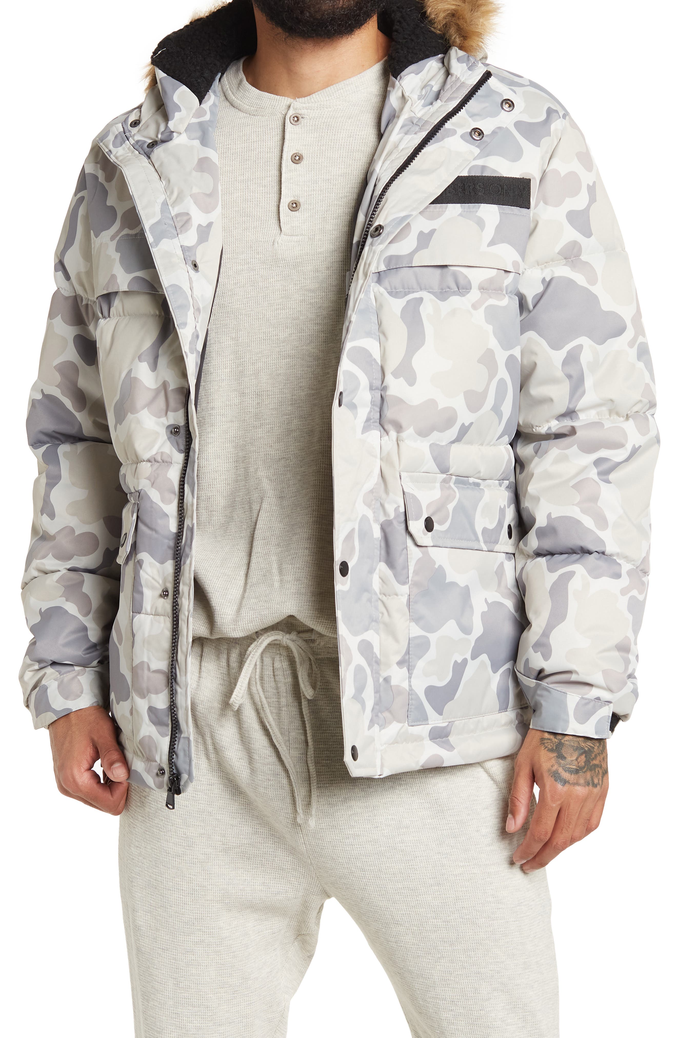 only fur hooded jacket