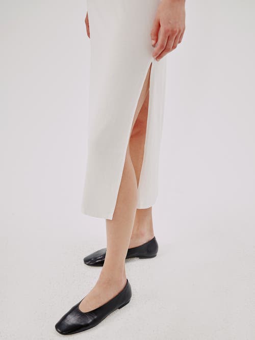 Another Tomorrow Sleeveless Tee Dress In White
