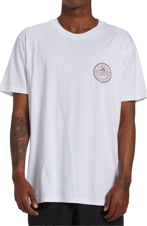 Shop Billabong Rotor Cotton Graphic T-shirt In White