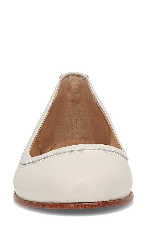 Shop Frye Carson Ballet Flat In White Cabra Veg