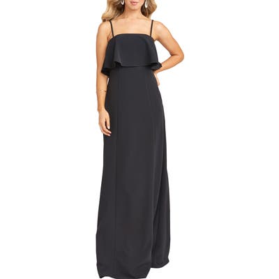 Show Me Your Mumu Monaco Strapless Ruffle Bodice Evening Gown