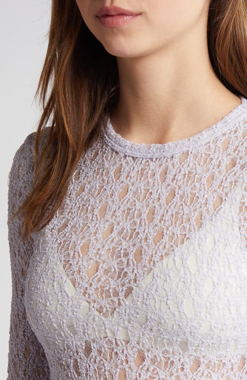 FRAME FRAME SHEER STRETCH LACE TOP 