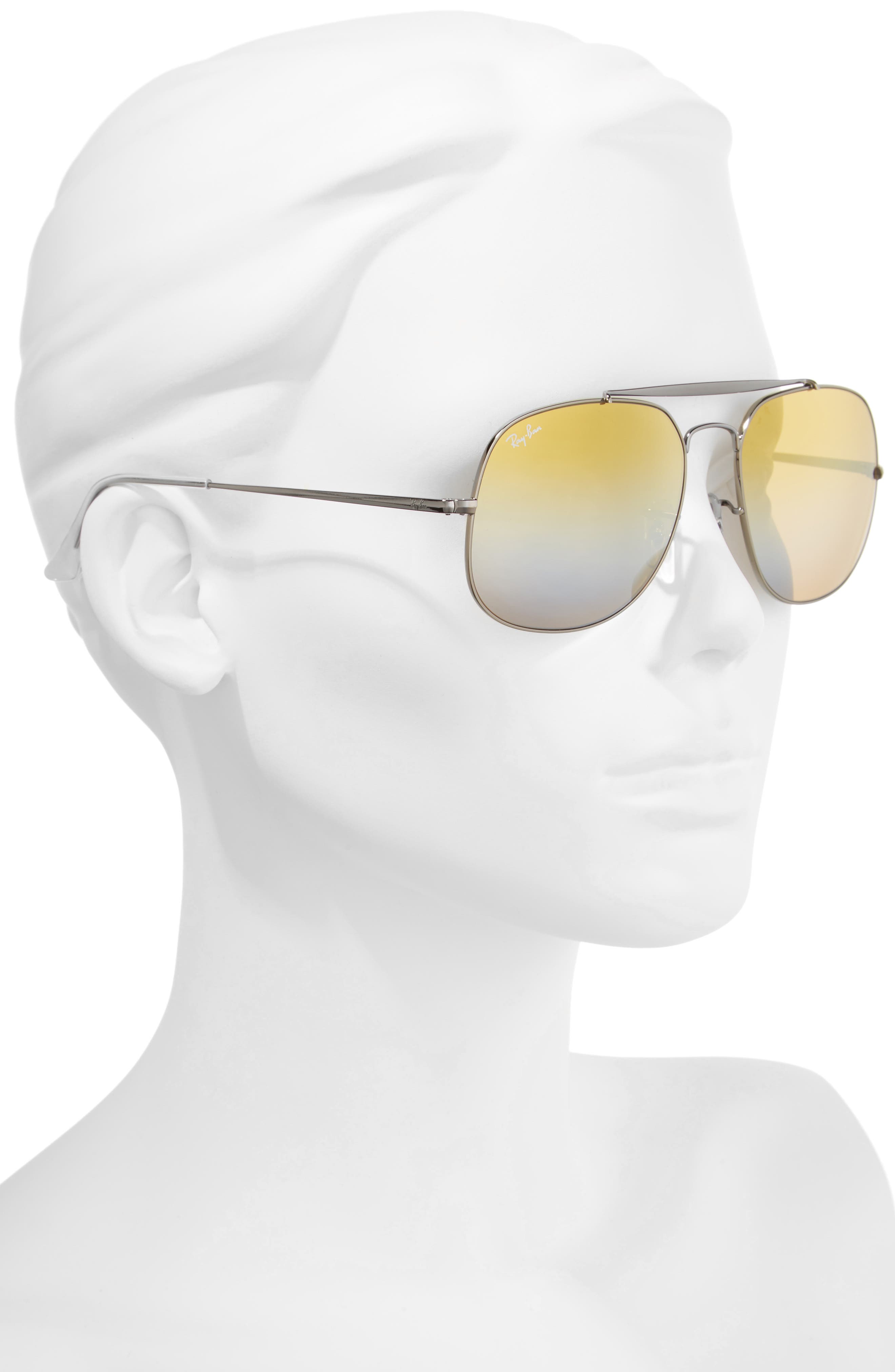 ray ban 57mm aviator sunglasses