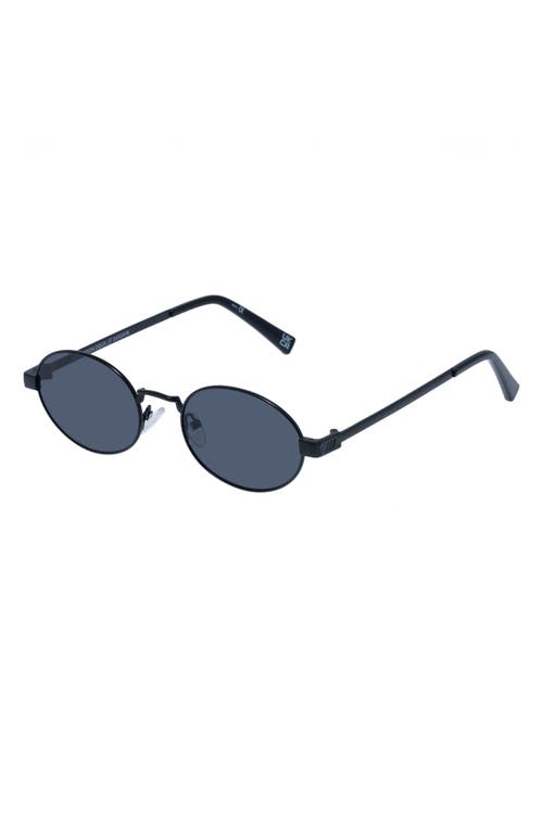 Shop Le Specs Poseidon Deux 52mm Oval Sunglasses In Matte Black