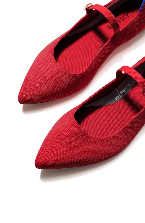 Shop Rothys Rothy's The Point  Mary Jane Ii In Red Crisp