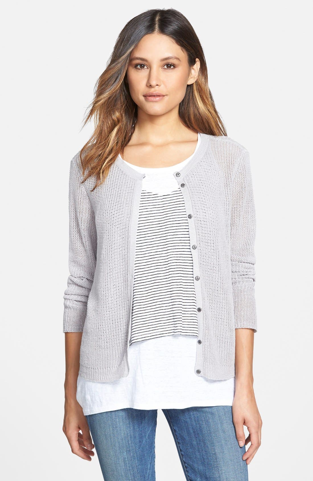 Eileen Fisher Organic Linen Sweater Jacket (Regular & Petite)