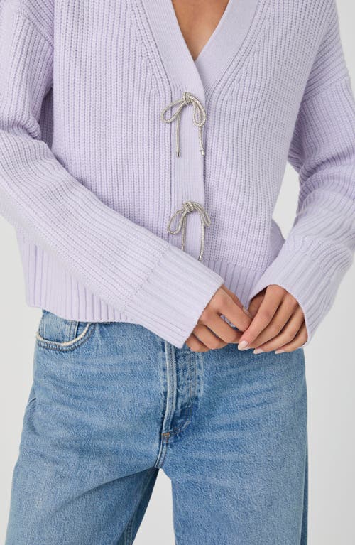 Shop French Connection Babysoft Sparkle Bow Cardigan In Lavender