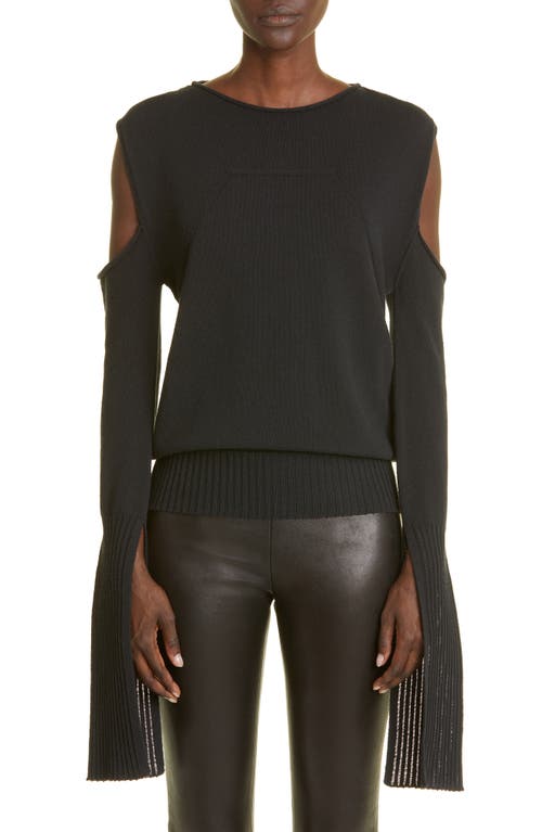 Rick Owens Cape Cutout Sleeve Sweater in Black