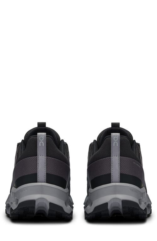 On Cloudhoriz Hiking Shoe In Black/alloy