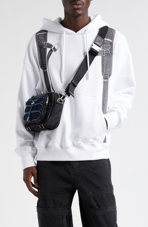 Off-White Trompe l'Oeil Backpack Skate Graphic Hoodie White Black at Nordstrom,