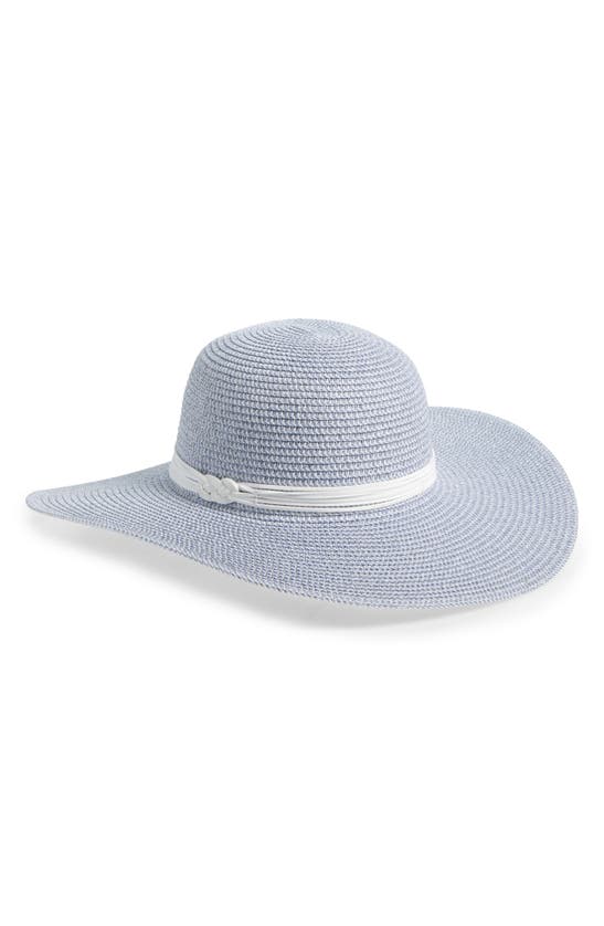 Shop Vince Camuto Woven Floppy Hat In Chambray