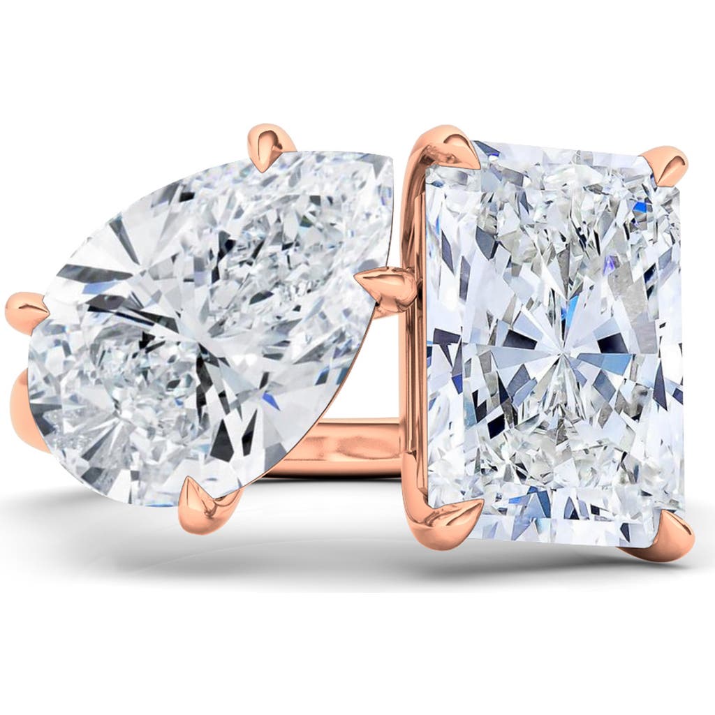 Hautecarat Lab Created Diamond Ring In Rose Gold