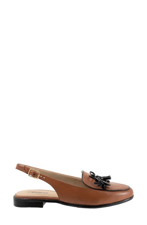 Trotters Lillie Slingback Loafer In Cognac/black