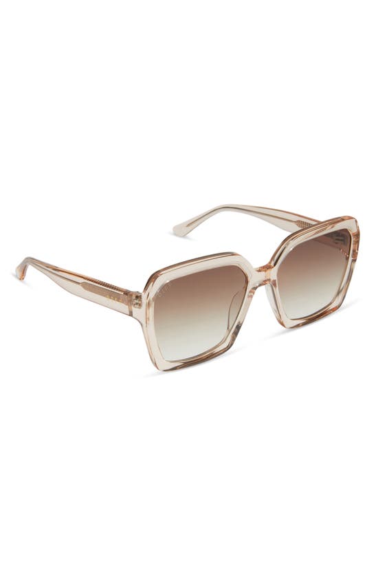 Shop Diff Sloane 54mm Square Sunglasses In Vint Rose Crystal / Brown Grad