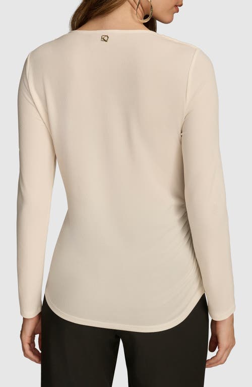 Shop Donna Karan New York Cowl Neck Top In Ivory