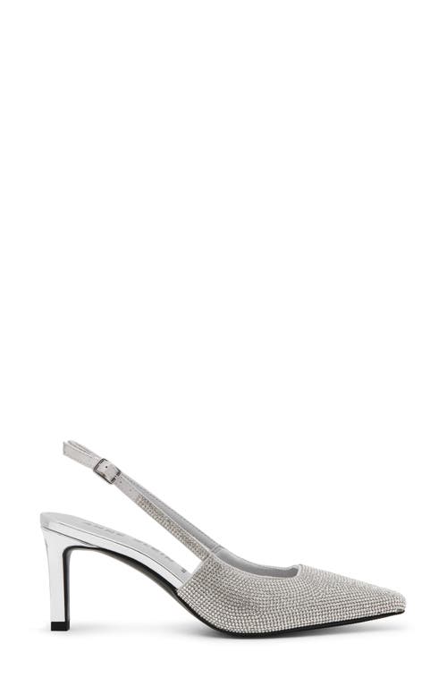 Shop Anne Klein Rosel Slingback Pump In Silver Crystal