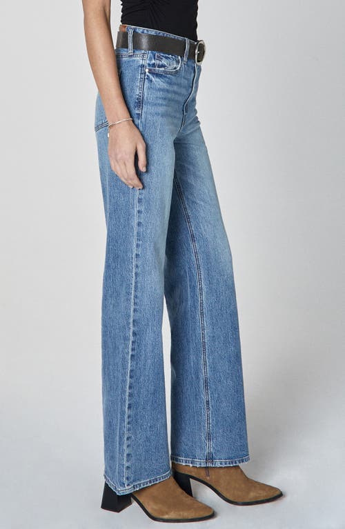 Shop Unpublished Jolene Reflecting Wide Leg Jeans In Medium Blue