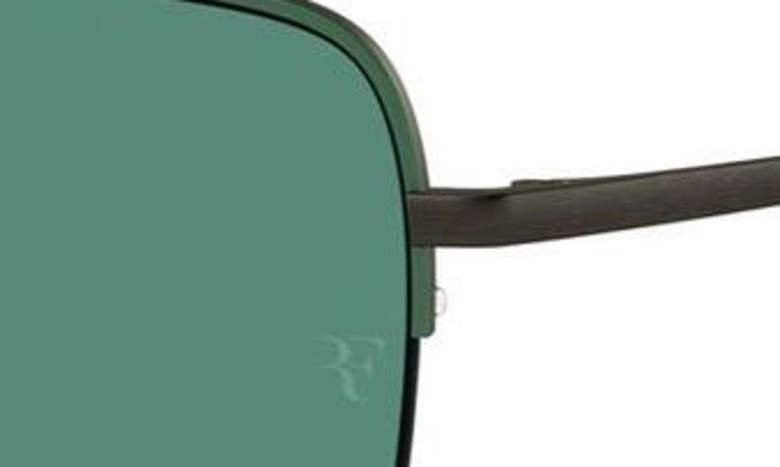 Shop Oliver Peoples Roger Federer 56mm Semirimless Pilot Sunglasses In Green