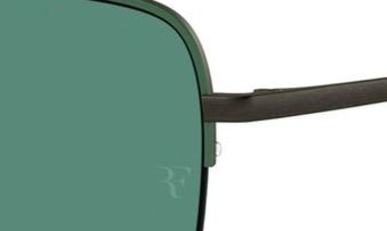 Oliver Peoples Roger Federer 56mm Semirimless Pilot Sunglasses In Green