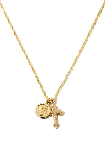 Dainty pendant on sale necklace gold