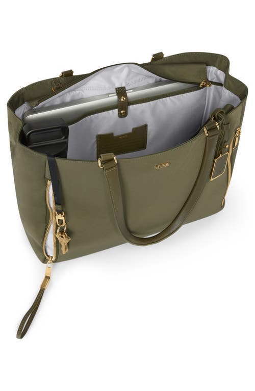 Shop Tumi Large Valetta Tote In Olive